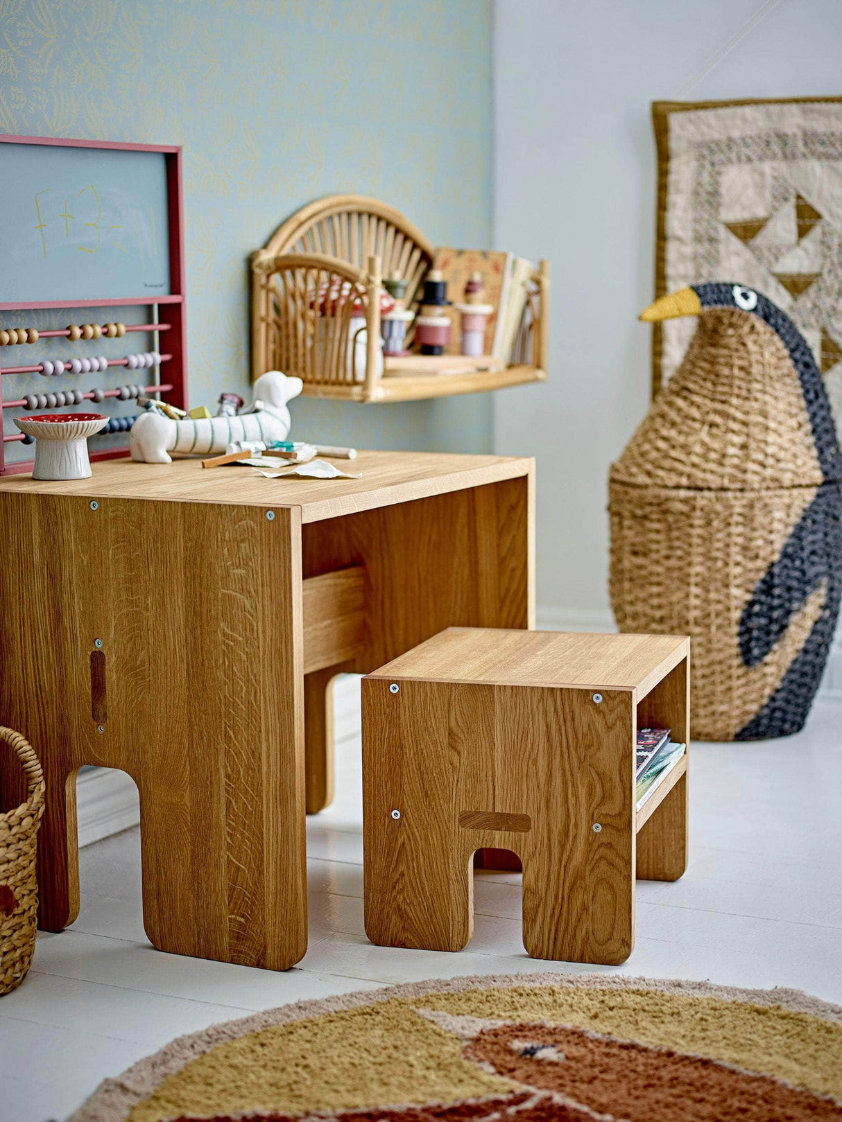 Bloomingville MINI Tazia Kurv m/Låg, Sort, Bankuan Grass