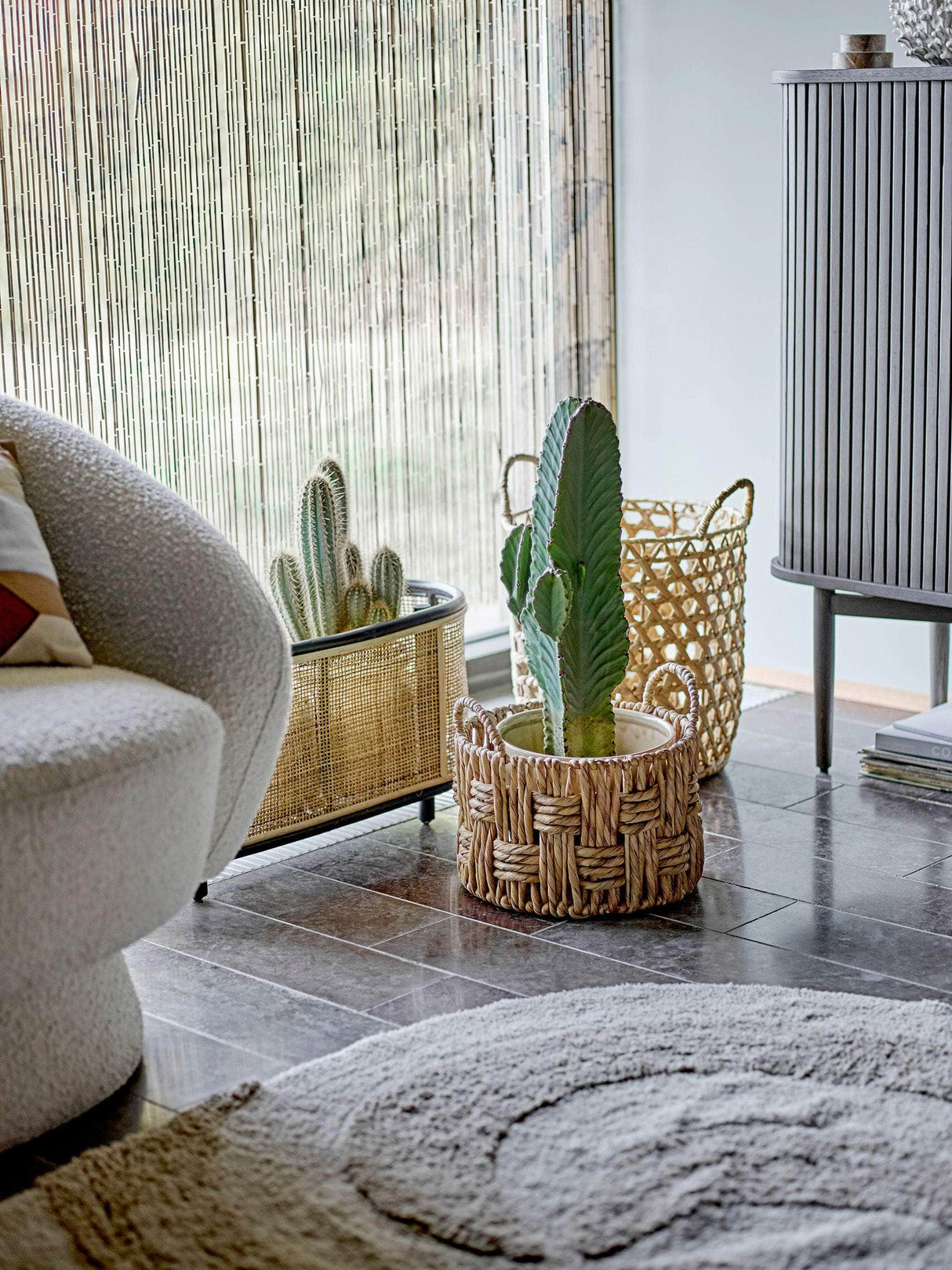Bloomingville Ebbie Plantekasse, Natur, Rattan