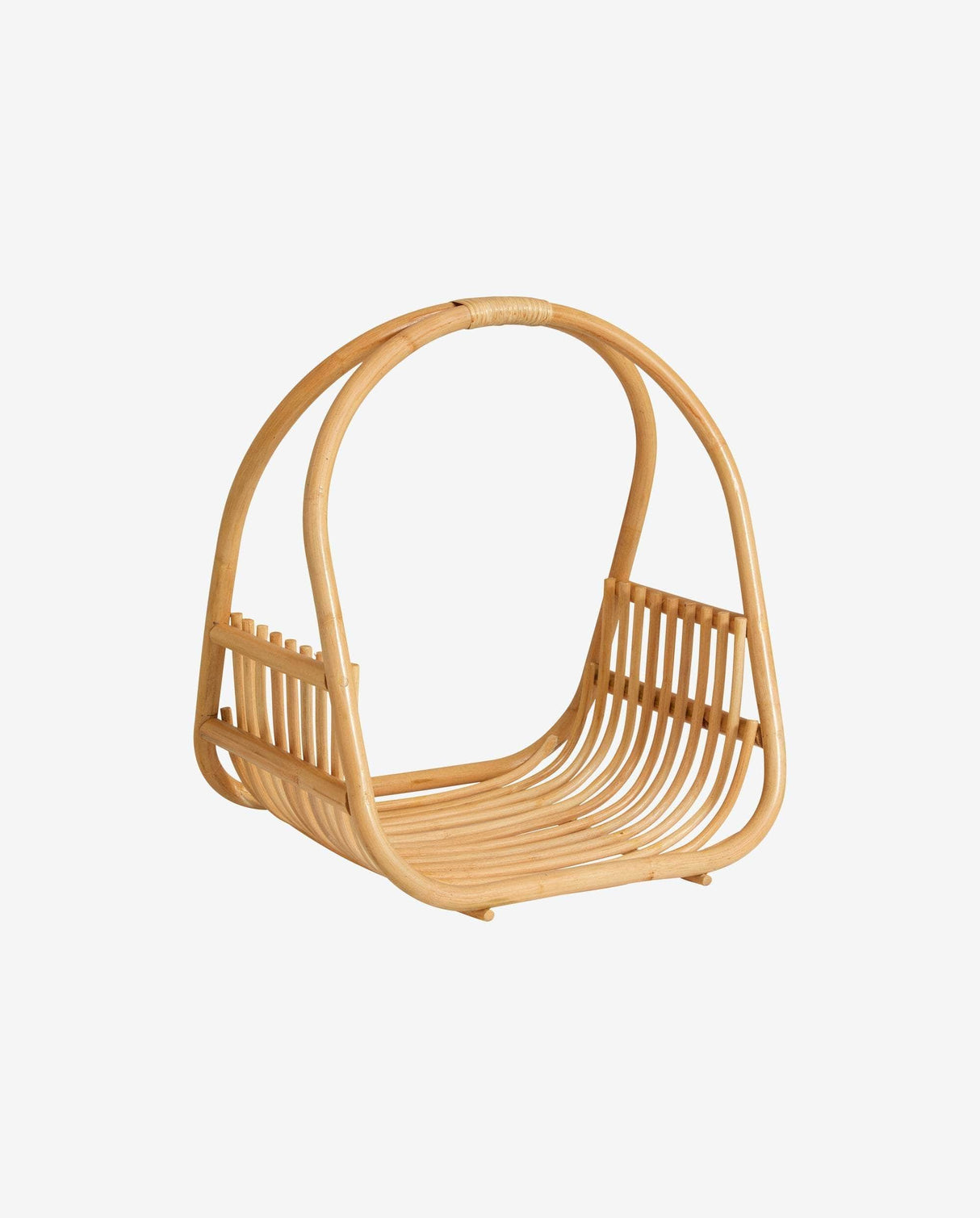 Nordal ROA basket w/handle, polished rattan