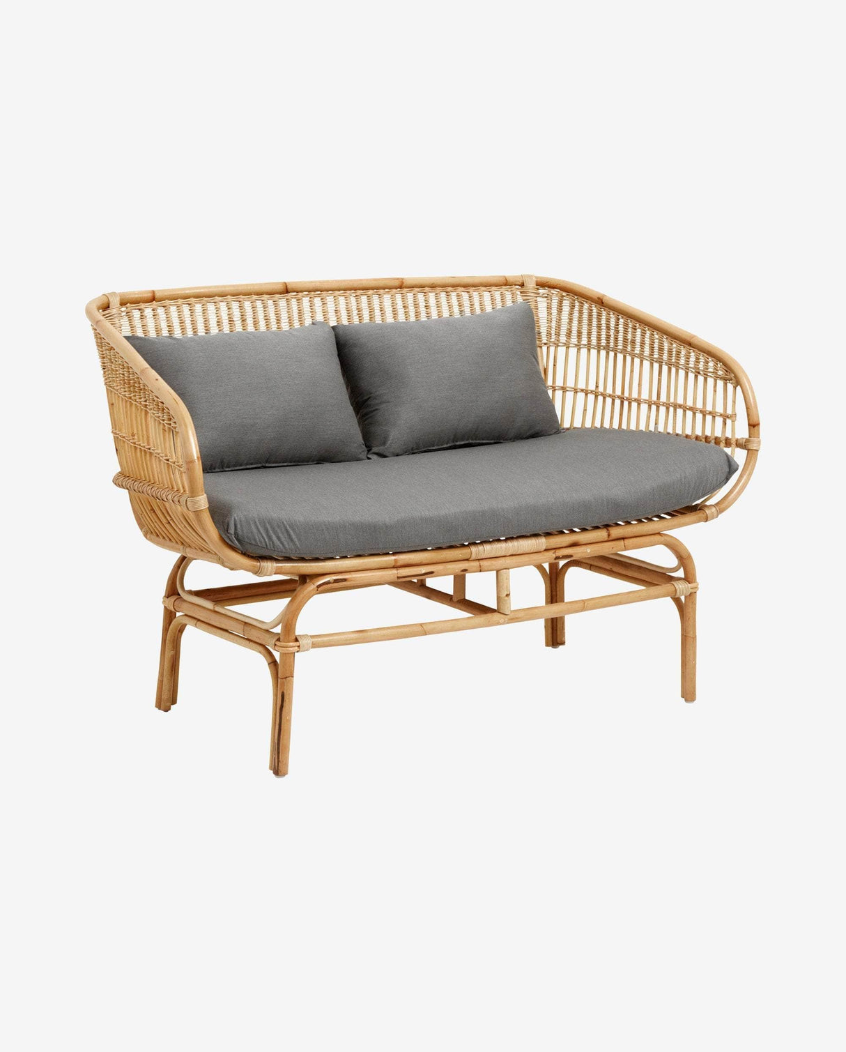 Nordal BALI rattan sofa w/grey seating, natural