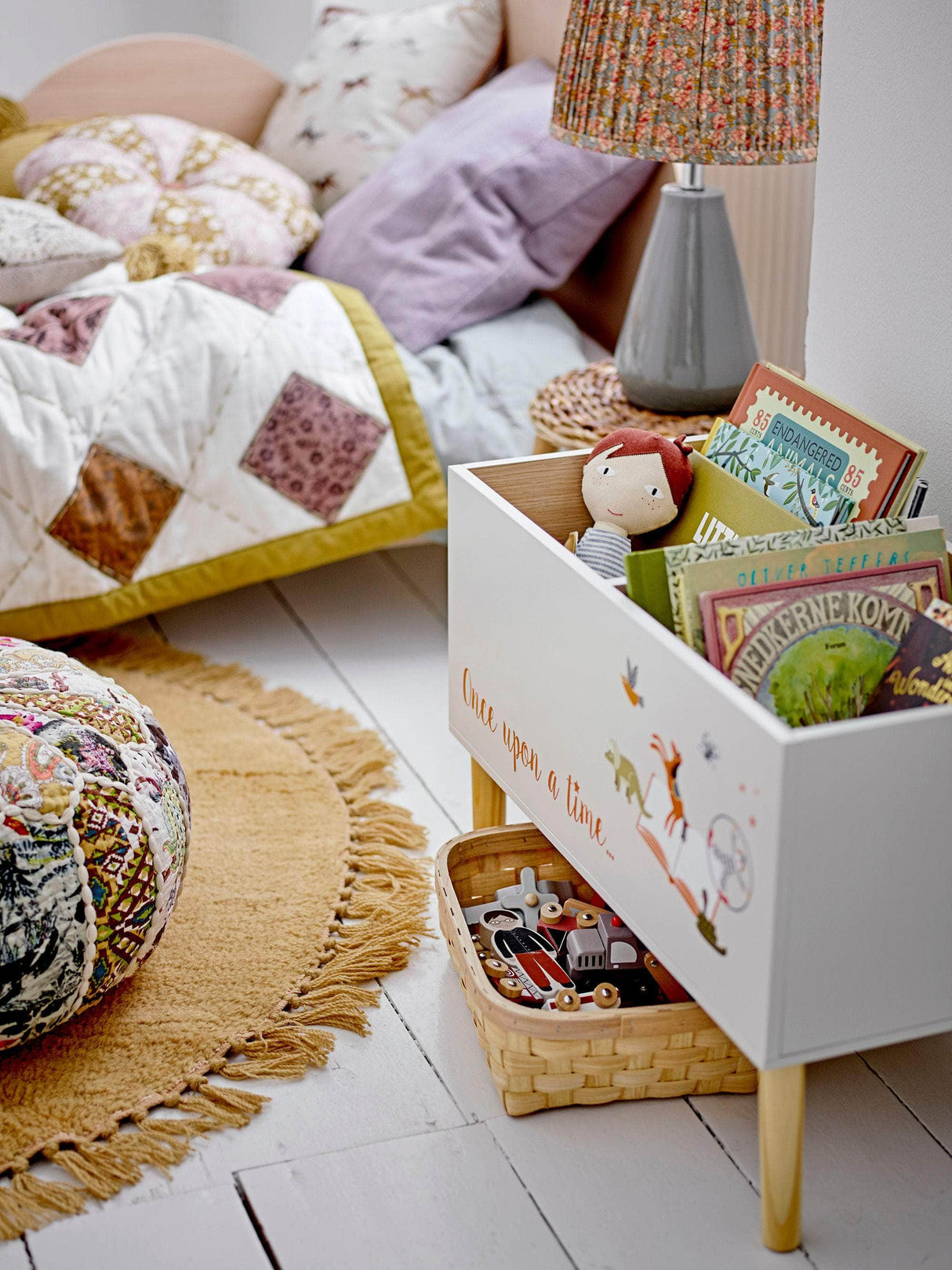 Bloomingville MINI Salam bogkasse, Grå, MDF