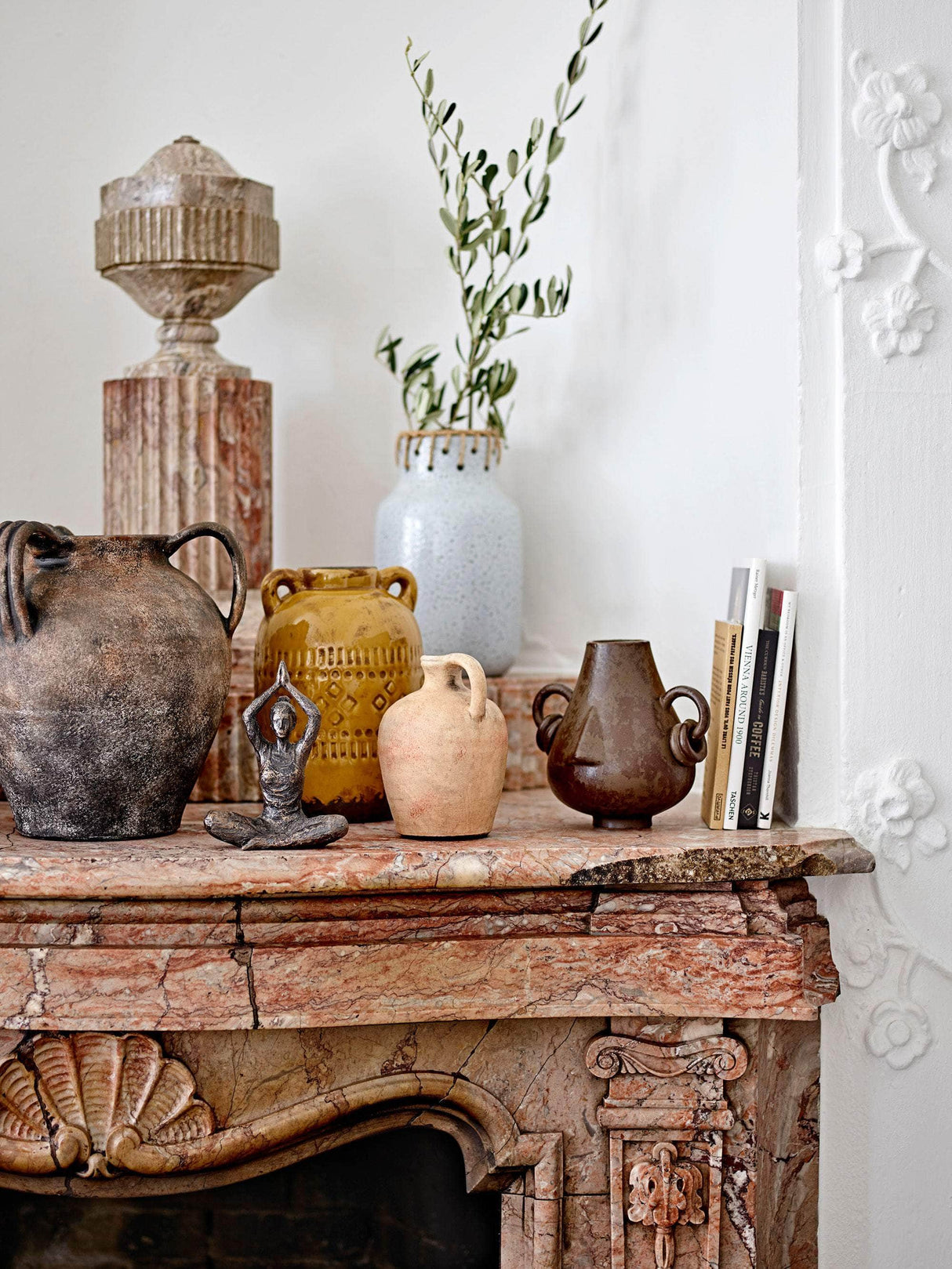 Bloomingville Rijad Deko Vase, Gul, Terrakotta