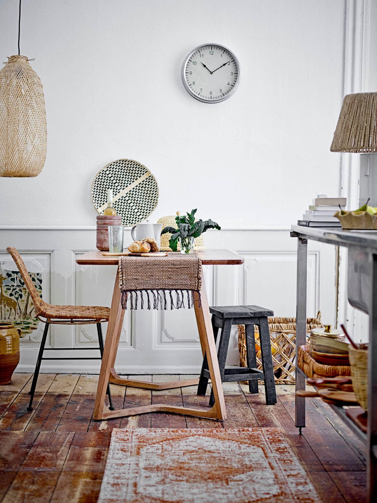 Bloomingville Rama Bordlampe, Hvid, Stentøj