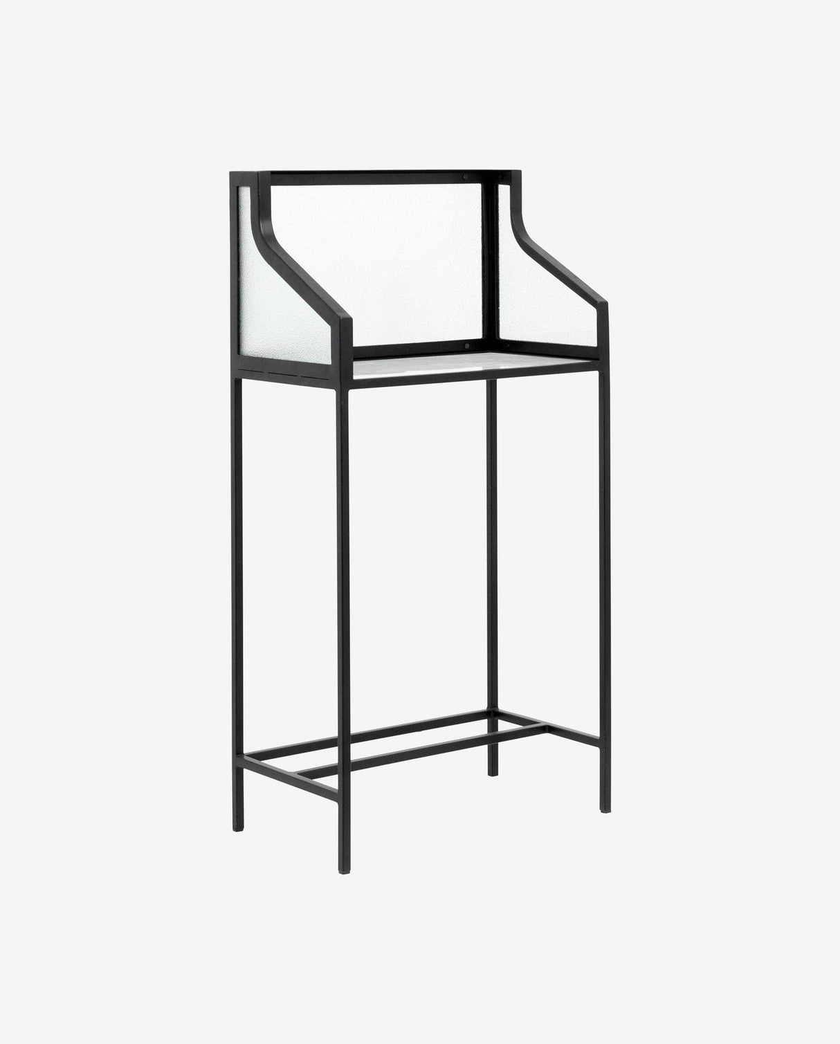 Nordal COUNTER marble desk w/glass, iron