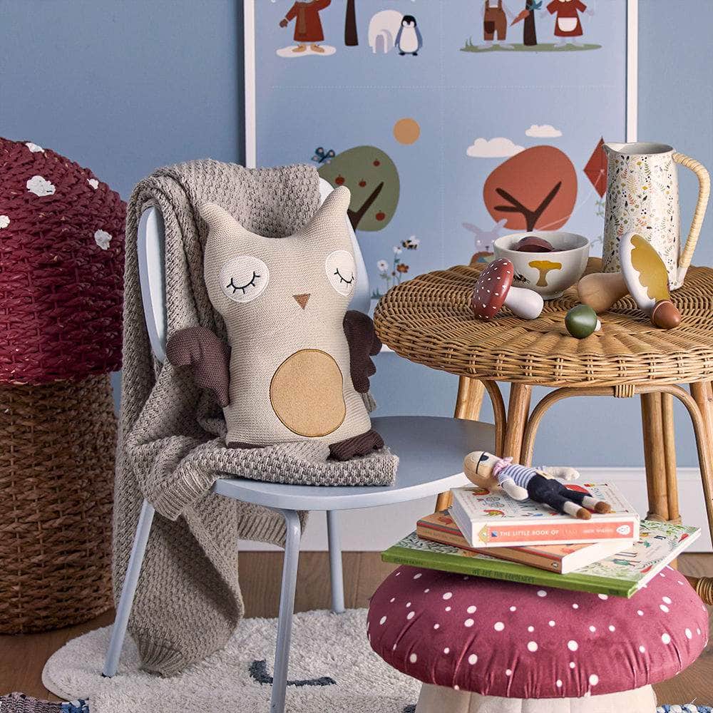 Bloomingville MINI Oya Illustration med ramme, Hvid, Fyr