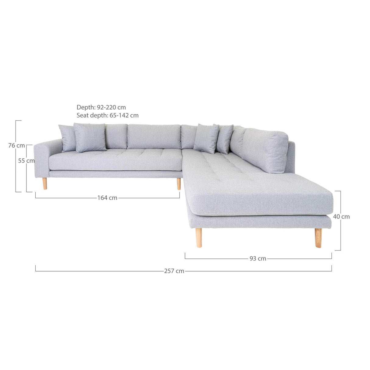 House Nordic Lido Hjørnesofa Åben Ende