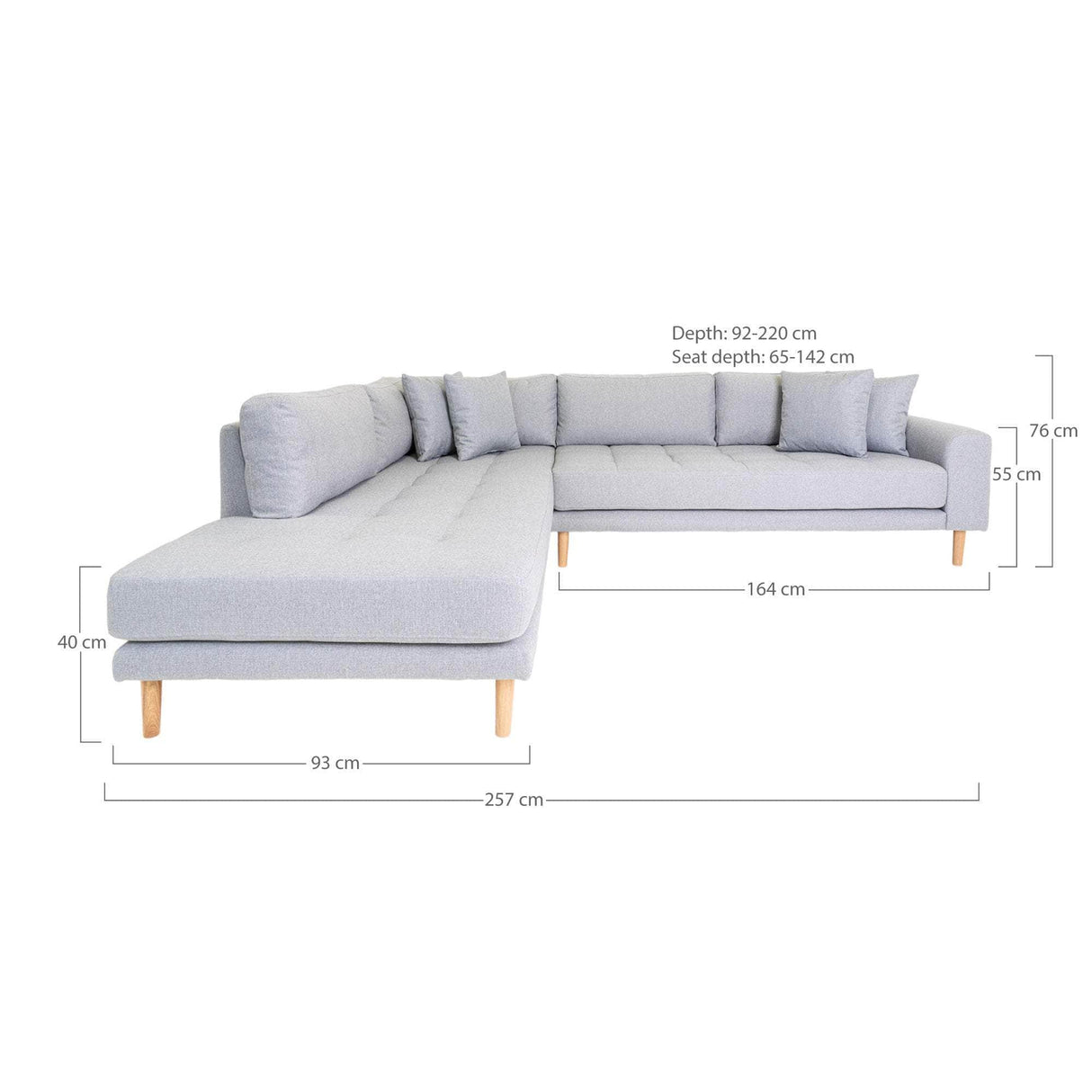 House Nordic Lido Hjørnesofa Åben Ende
