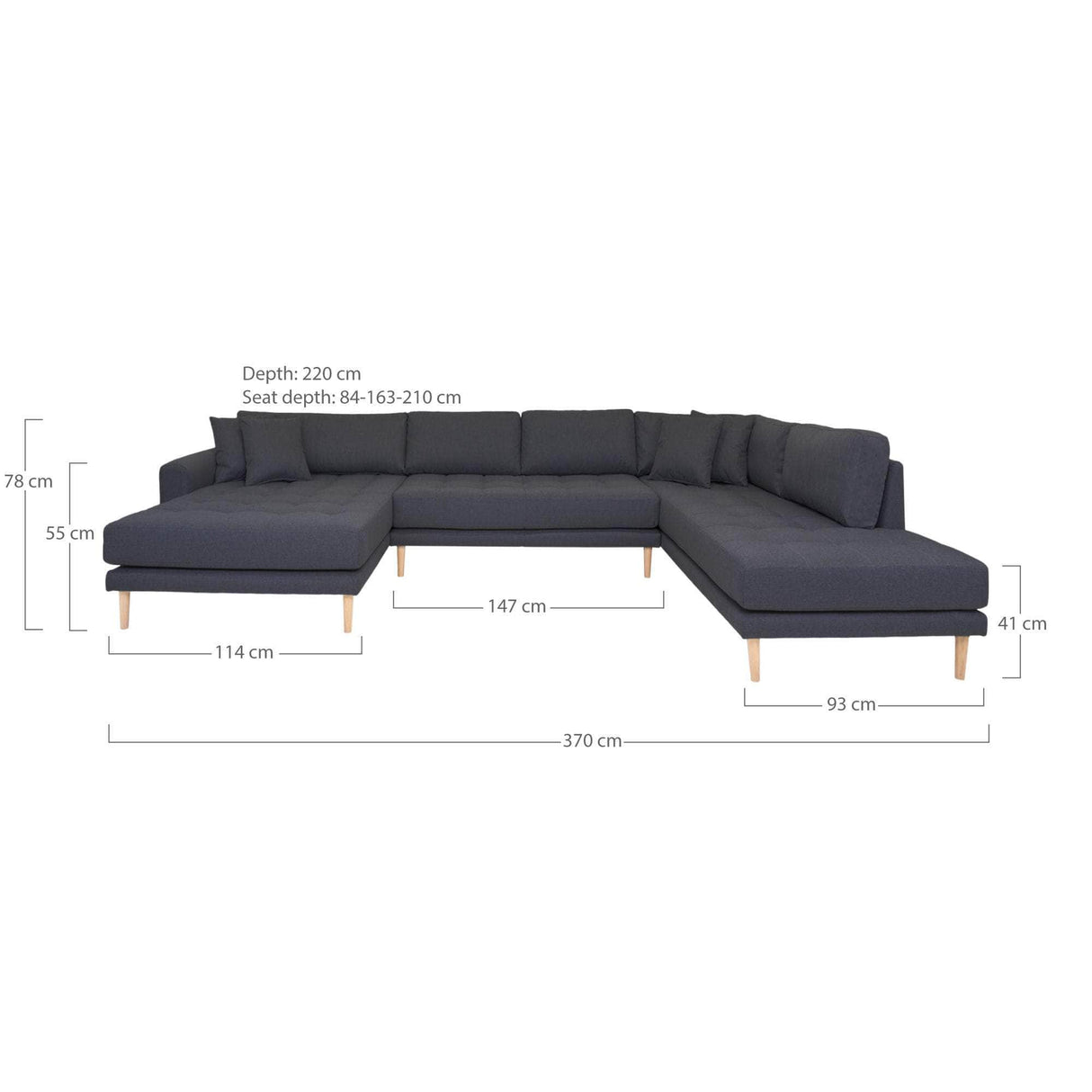 House Nordic Lido U-Sofa Åben Ende