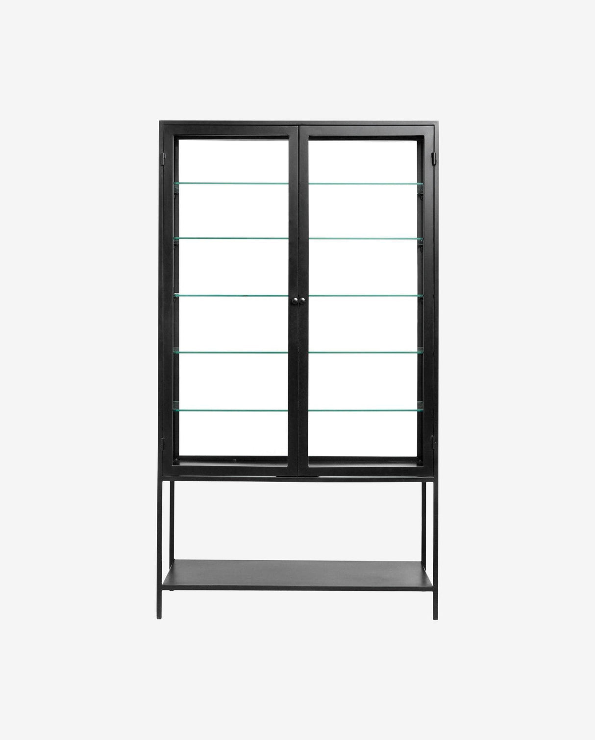 Nordal NANDA black cabinet, double, glass back