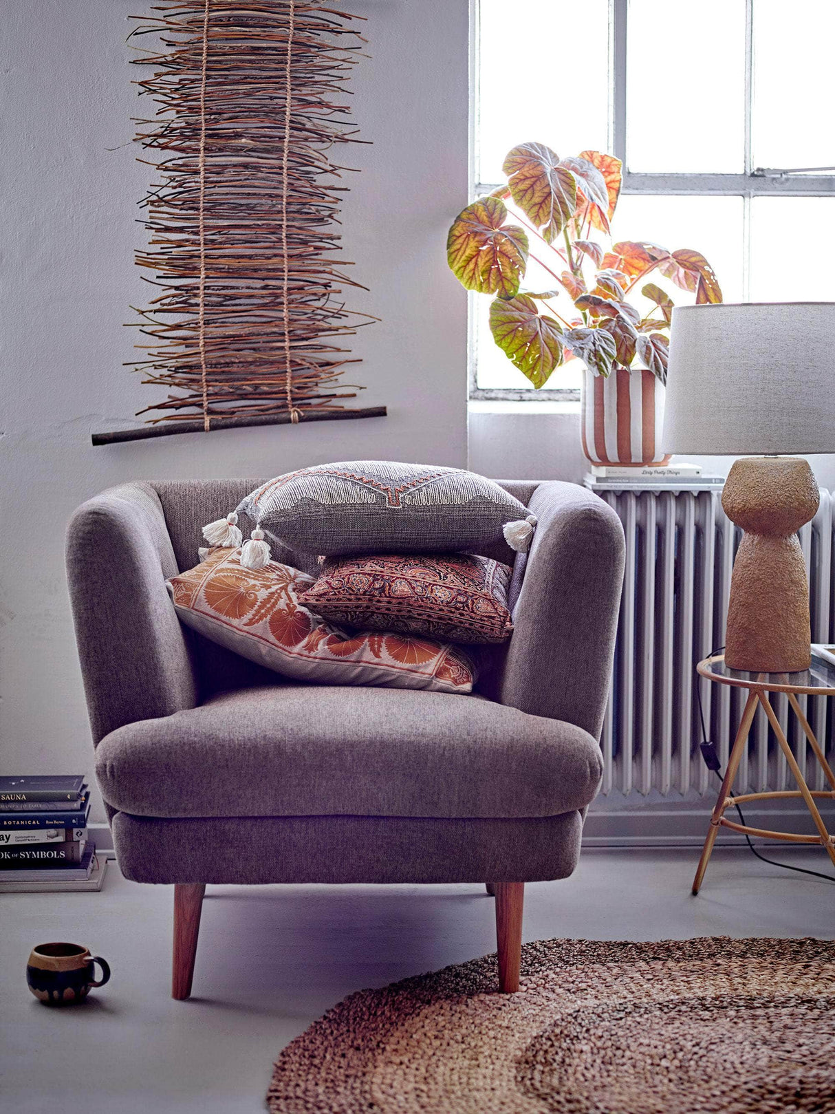 Bloomingville Elliot Lounge Stol, Brun, Polyester