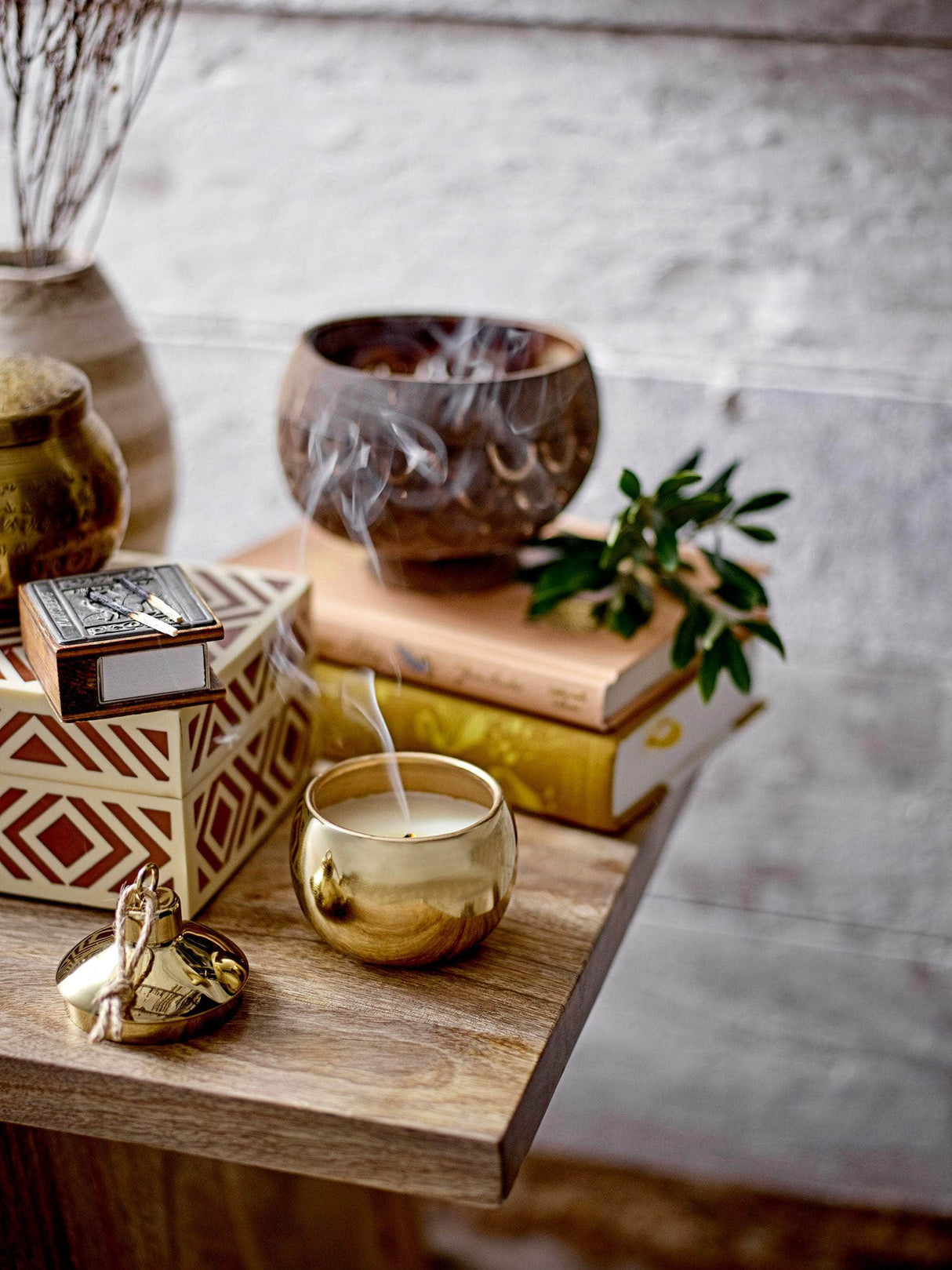 Bloomingville Henny Æske m/Låg, Brun, Resin