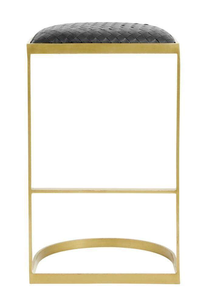 Nordal EA bar chair, black weaving/golden