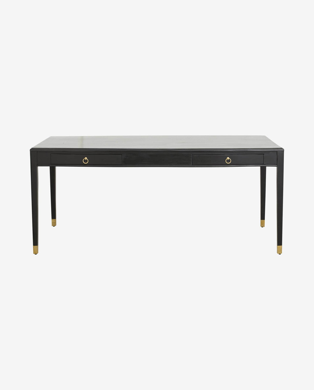 Nordal EMS desk w/2 drawers, black wood