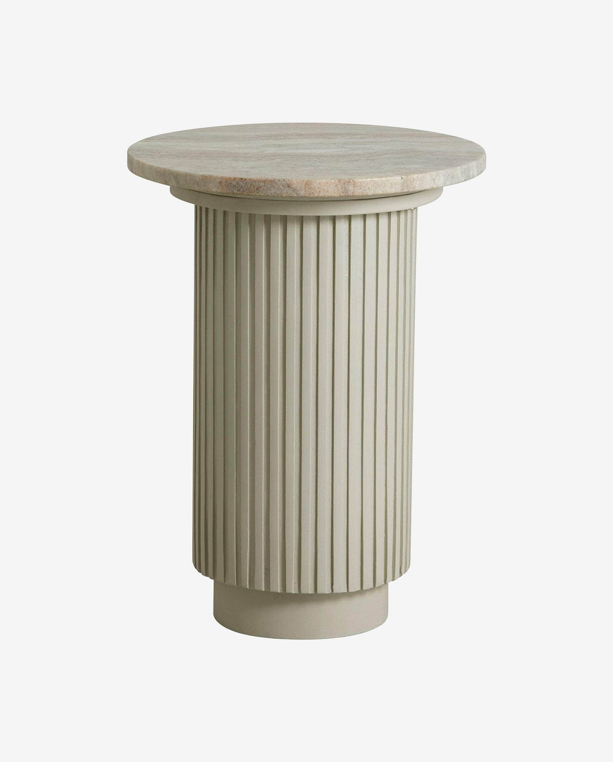 Nordal ERIE round side table, white marble top