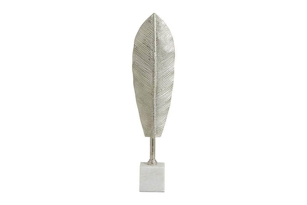 Nordal MAUI deco leave stand, silver finish