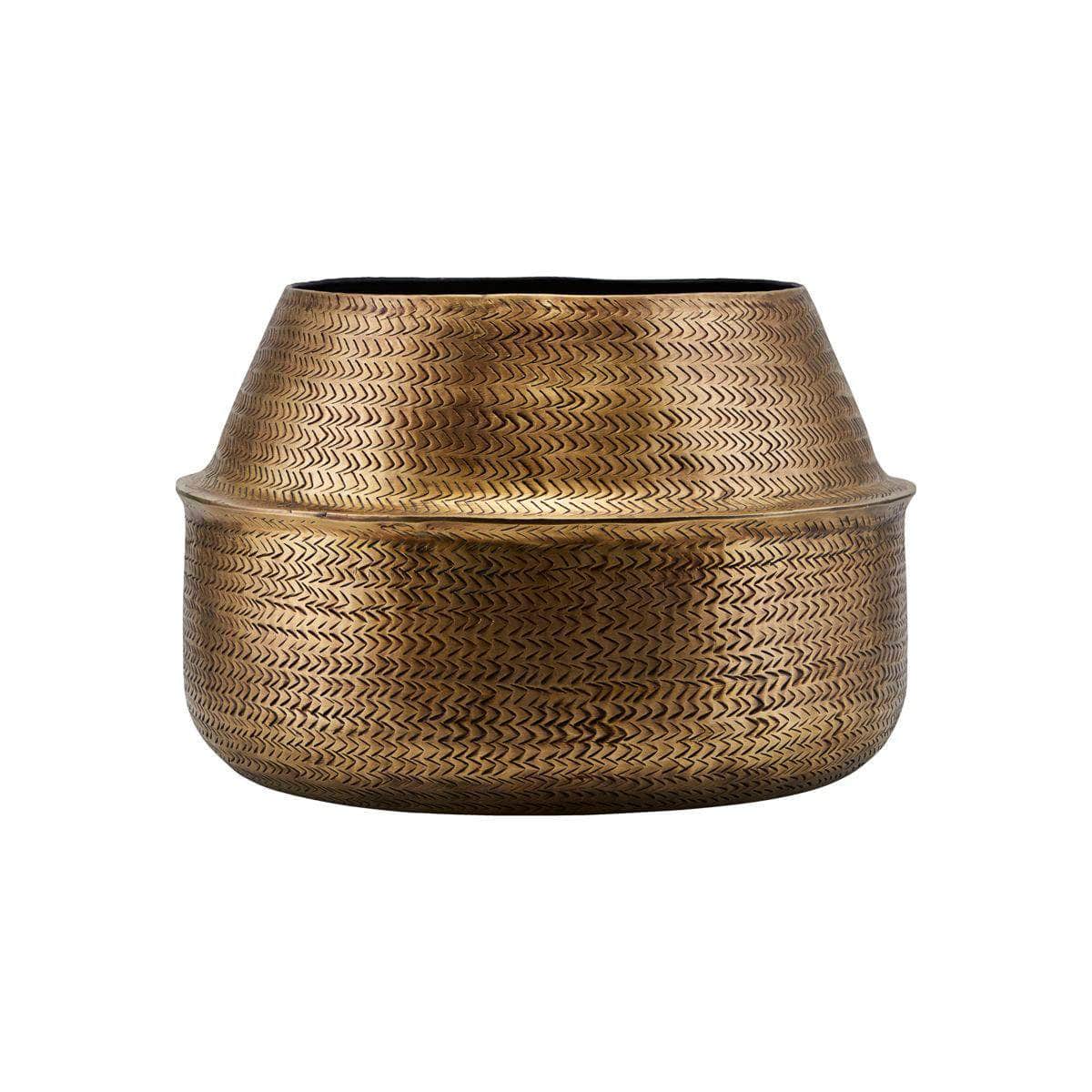 House Doctor Urtepotte, Rattan, Messingfinish