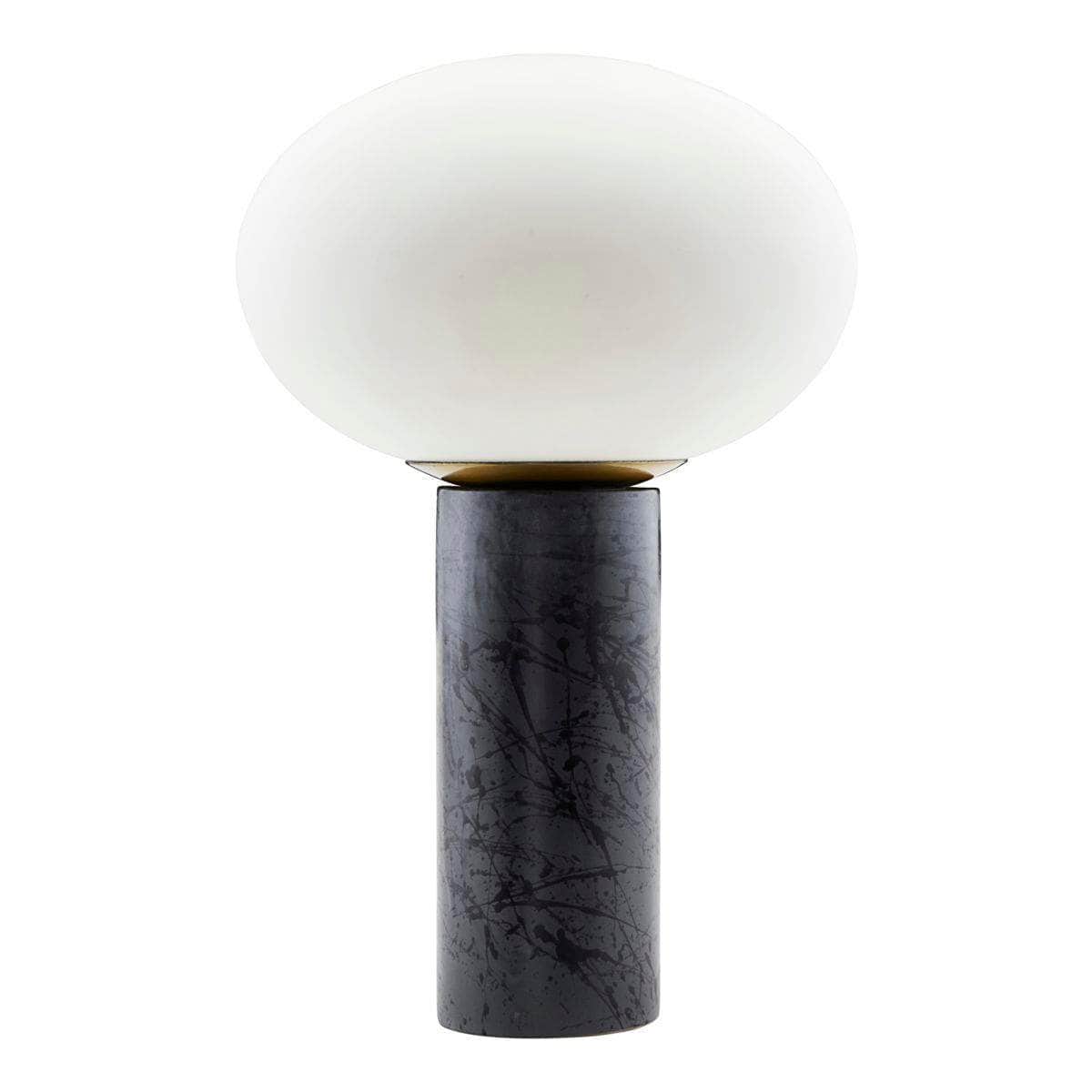House Doctor Bordlampe, Opal, Hvid/Sort