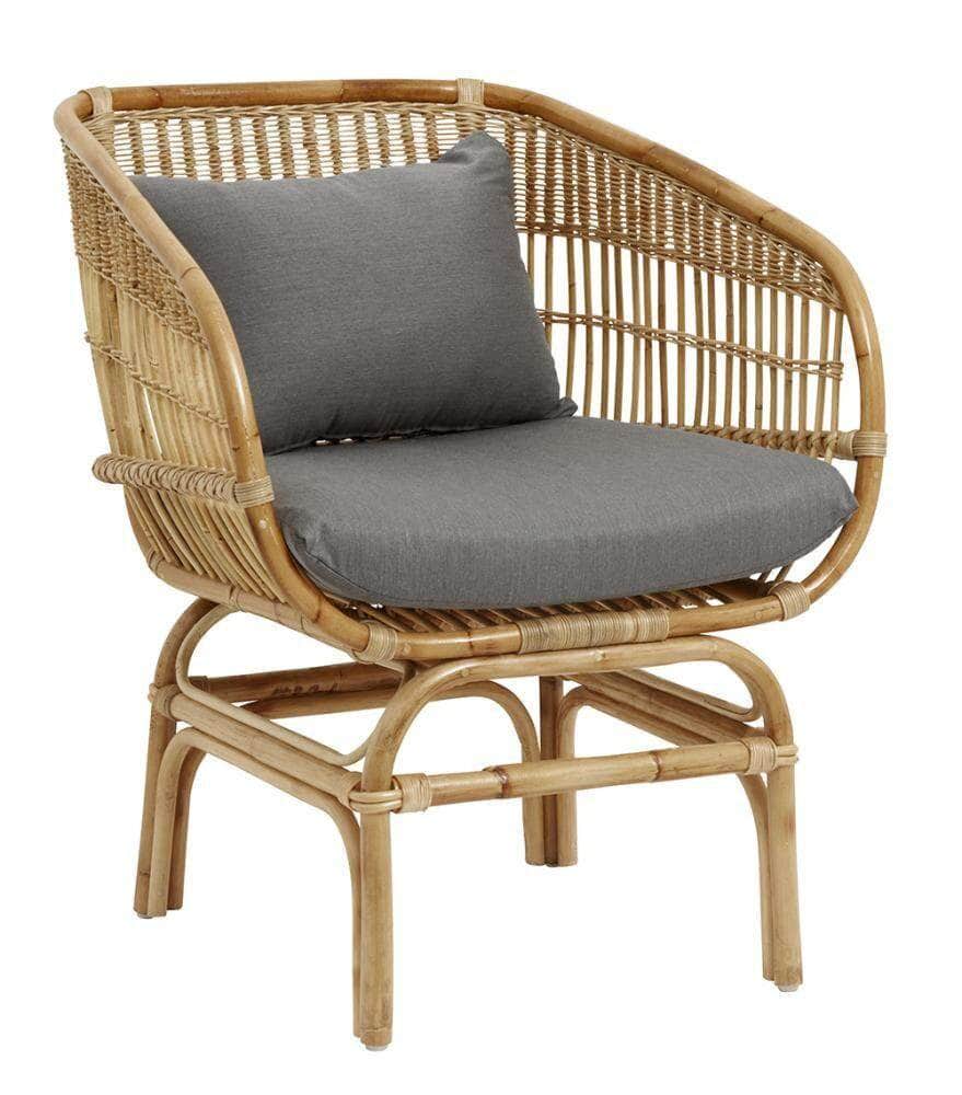 Nordal BALI rattan armchair w/grey seating
