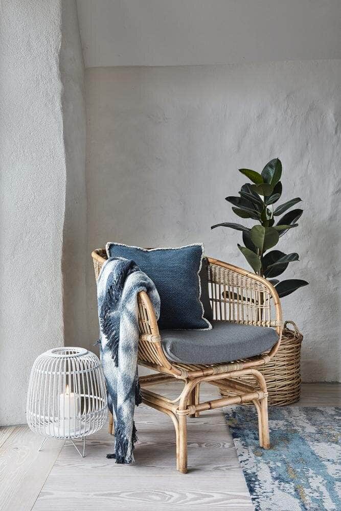 Nordal BALI rattan armchair w/grey seating