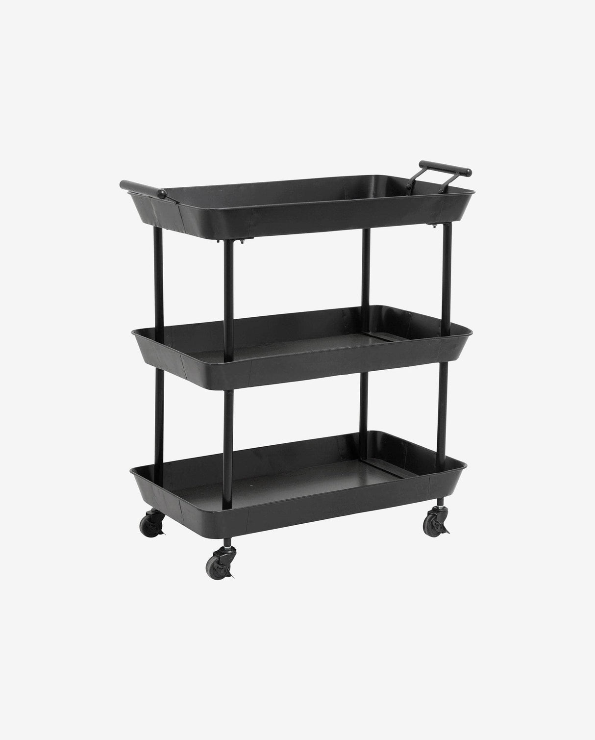 Nordal Iron trolley on wheels, black