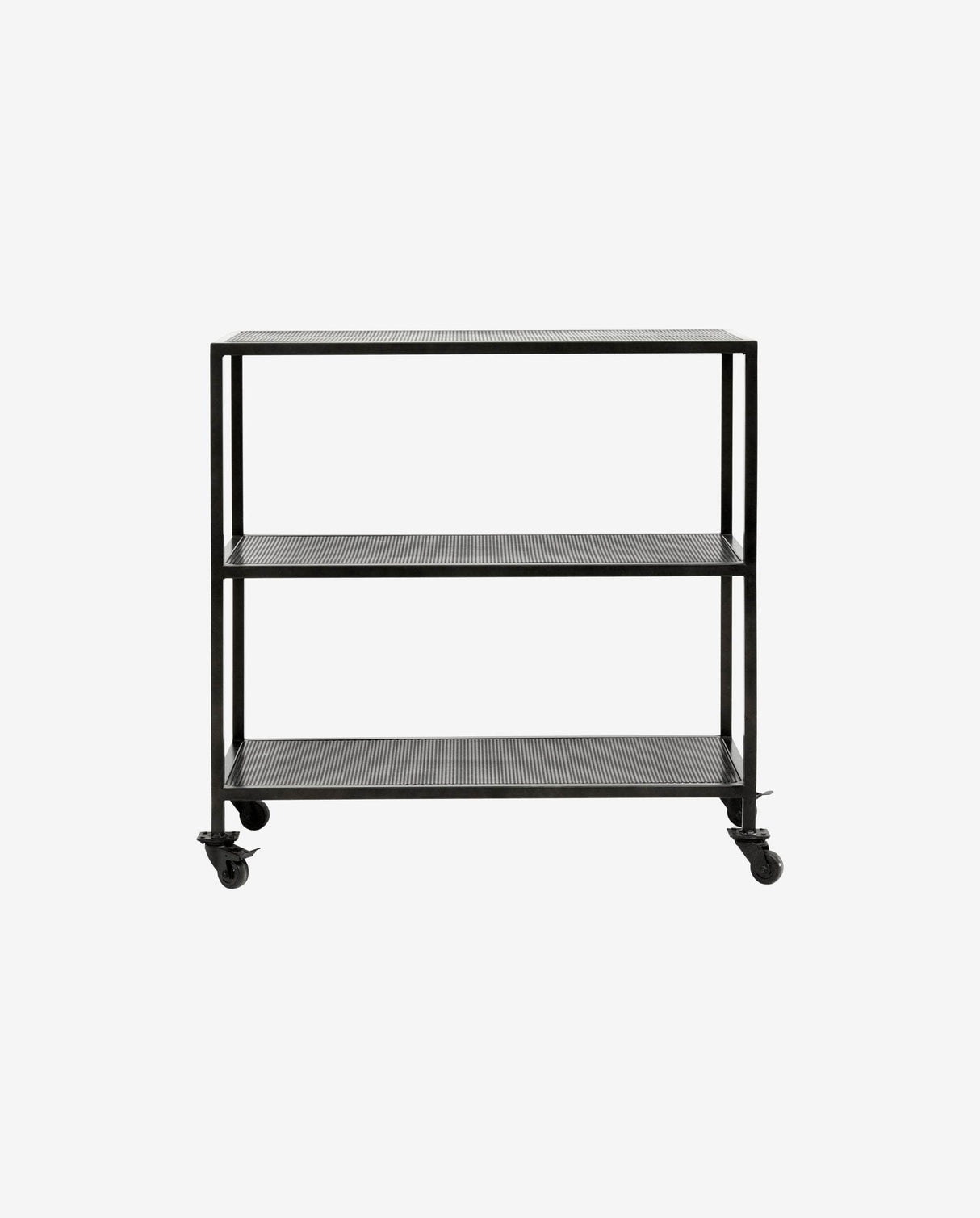 Nordal KARNA trolley, 2 shelves, black iron
