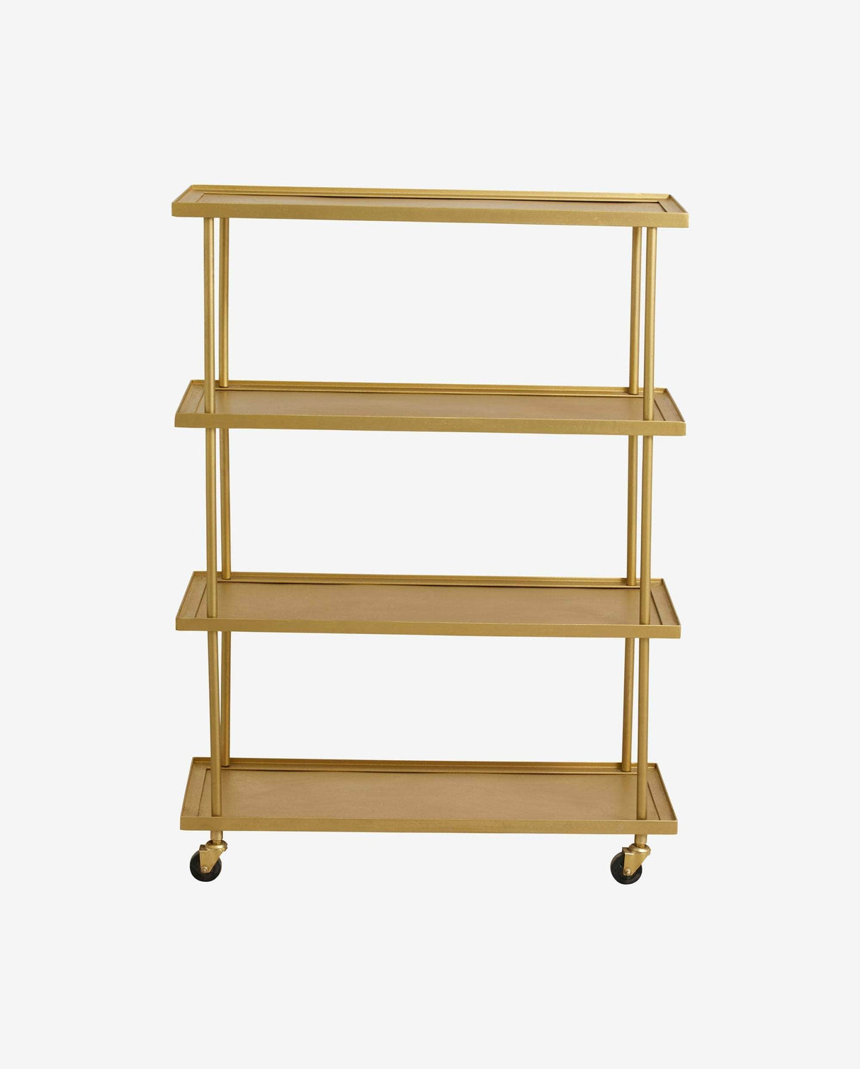 Nordal KAMO trolley w/4 shelves, golden