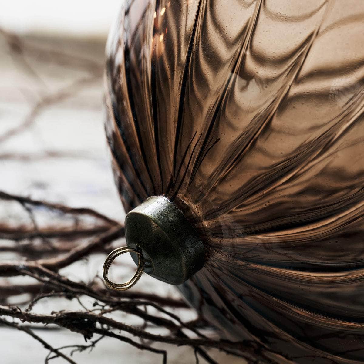 House Doctor Julepynt, Fluted, Amber