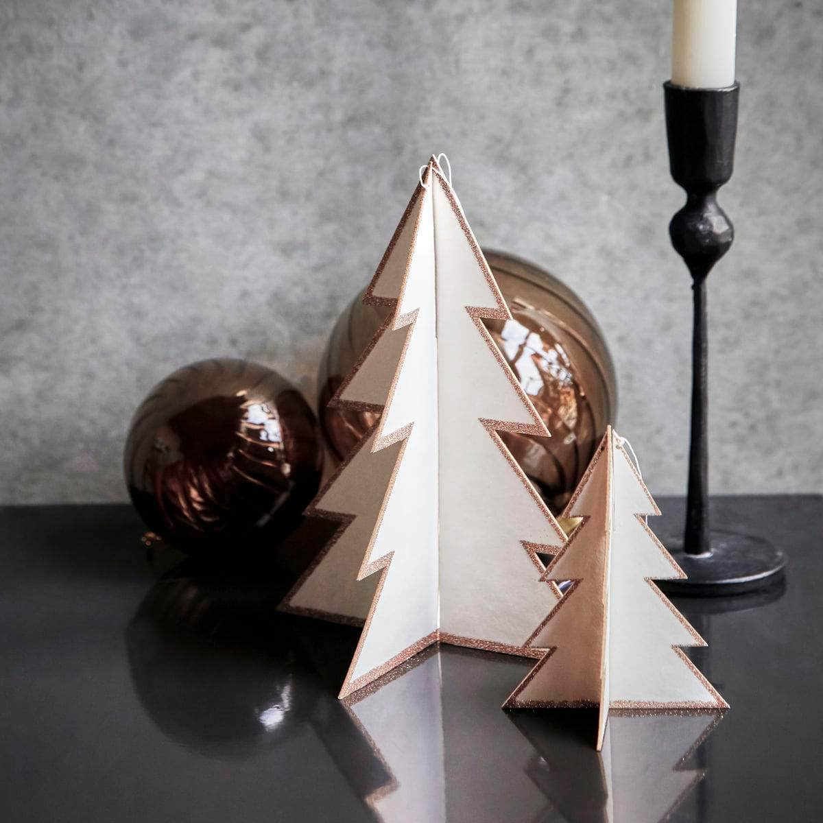 House Doctor Julepynt, Threed, Hvid/Guld