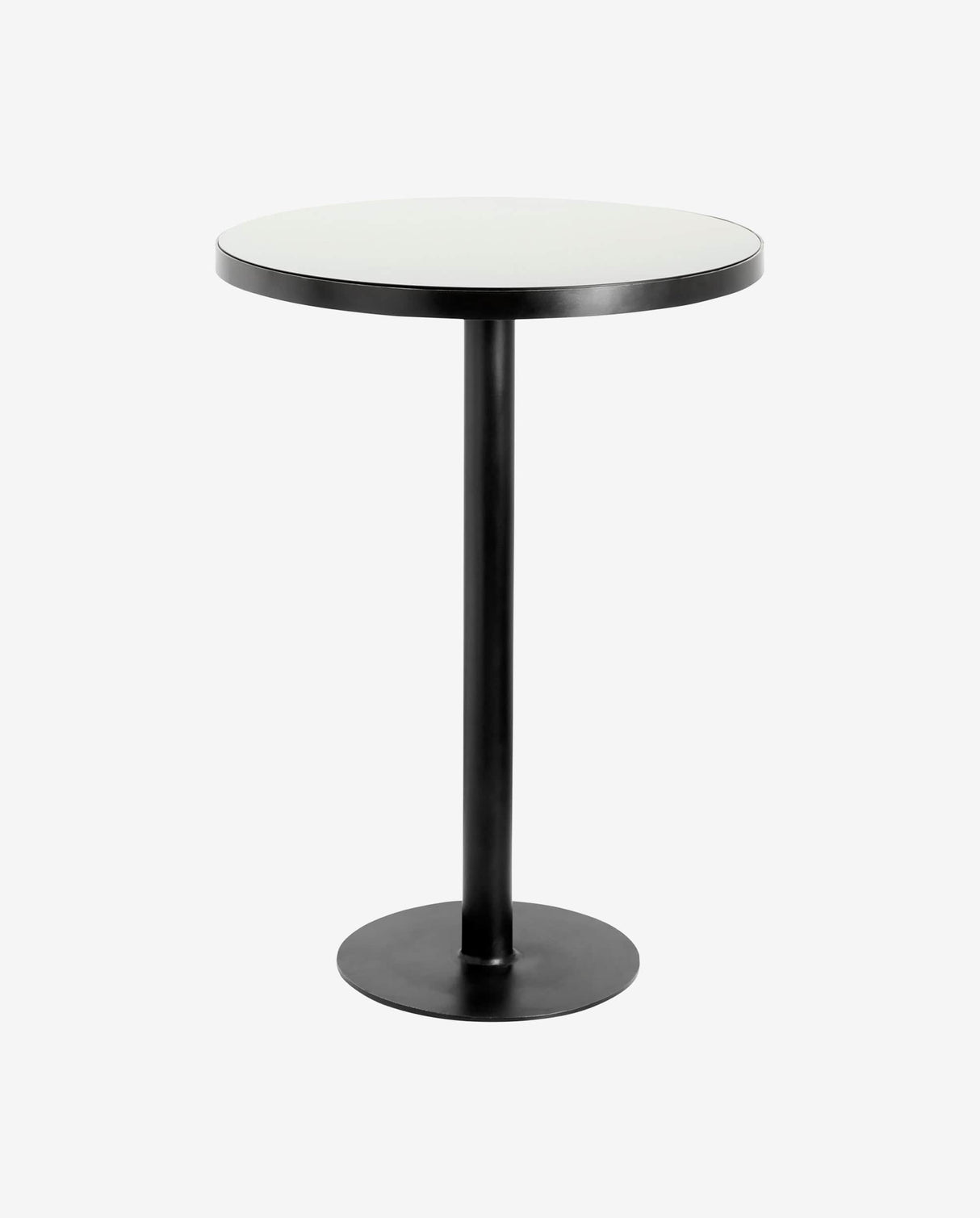 Nordal EA bar table, black glass, black iron