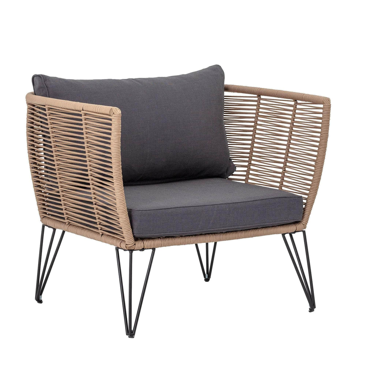 Bloomingville Mundo Lounge Stol, Brun, Metal