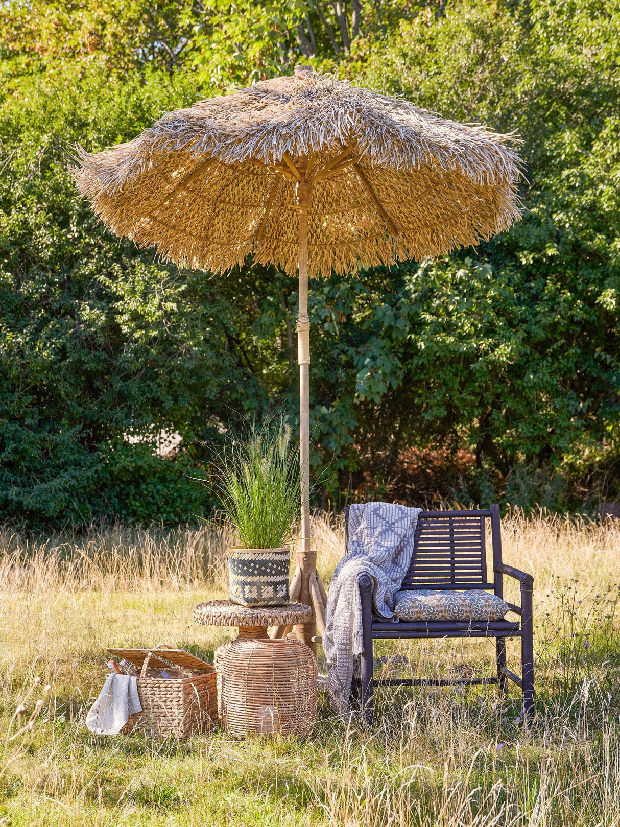 Bloomingville Coen Lounge Stol, Sort, Bambus