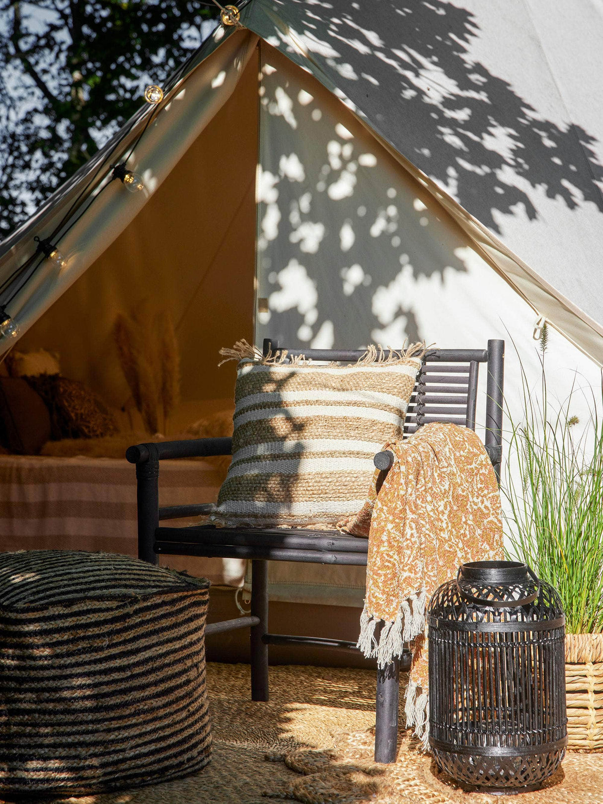 Bloomingville Coen Lounge Stol, Sort, Bambus