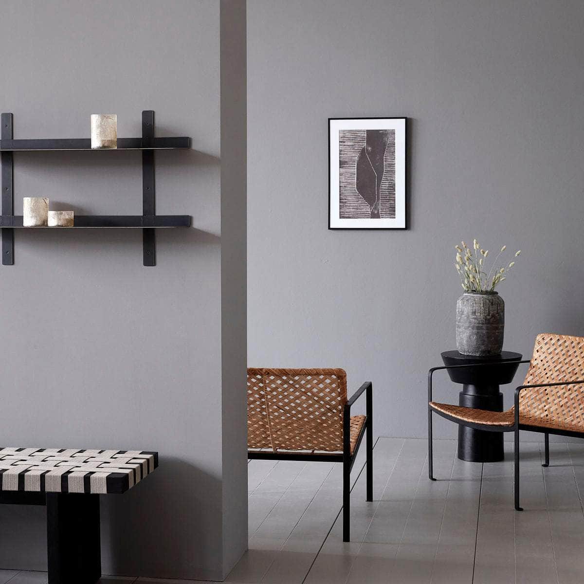House Doctor Stol m. armlæn, Habra, Natural