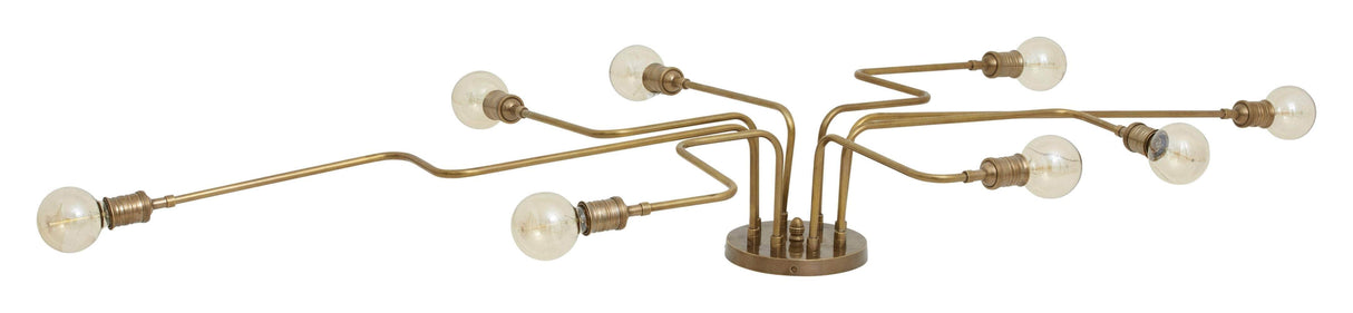 Nordal DEVI ceiling lamp, golden, 8 lights