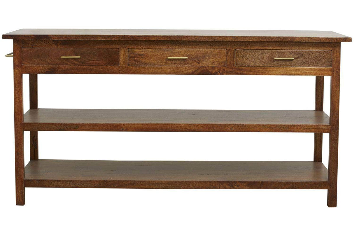 Nordal CASPIAN kitchen table, wooden w/drawers