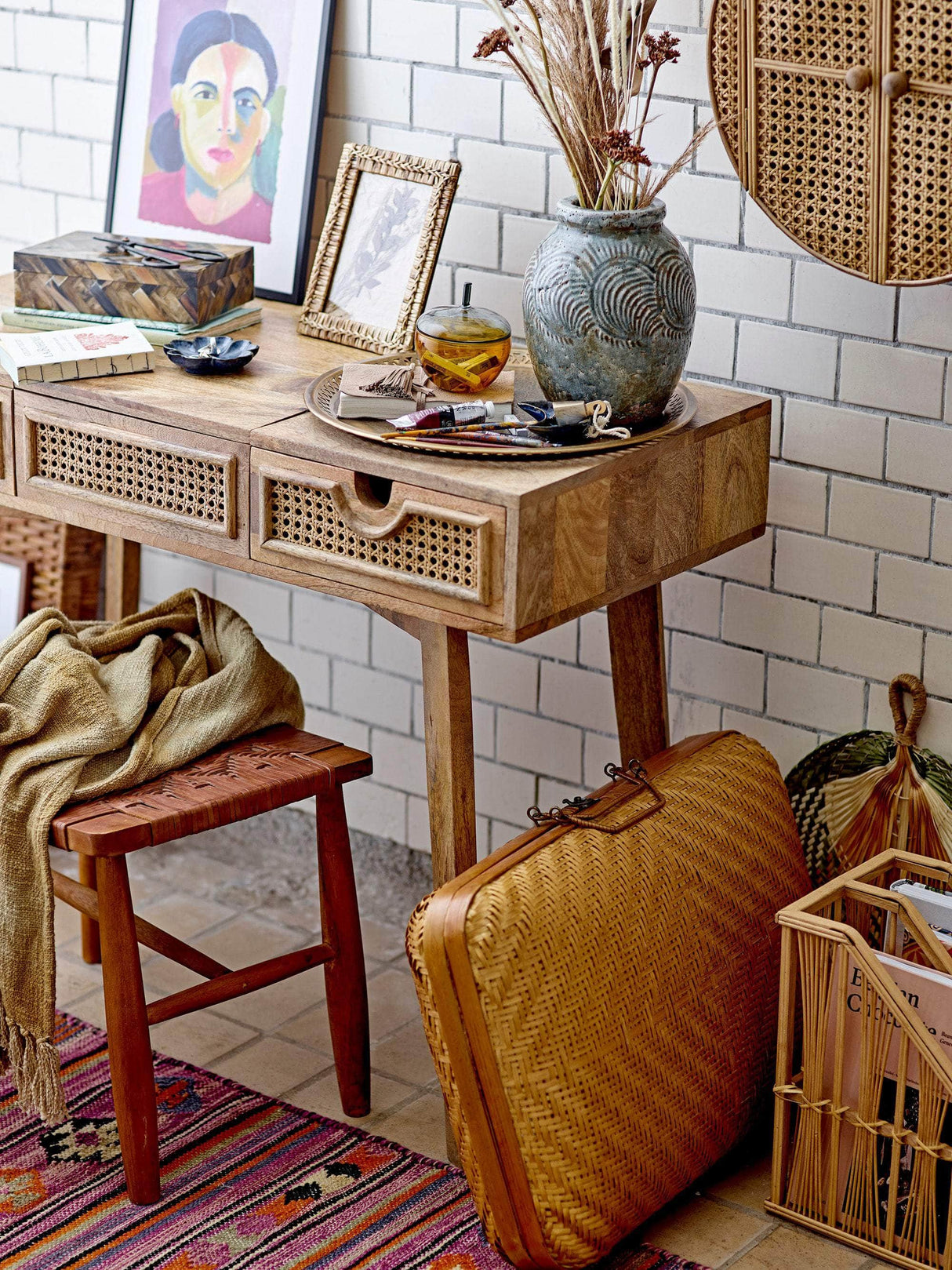 Bloomingville Otto Skab, Natur, Rattan