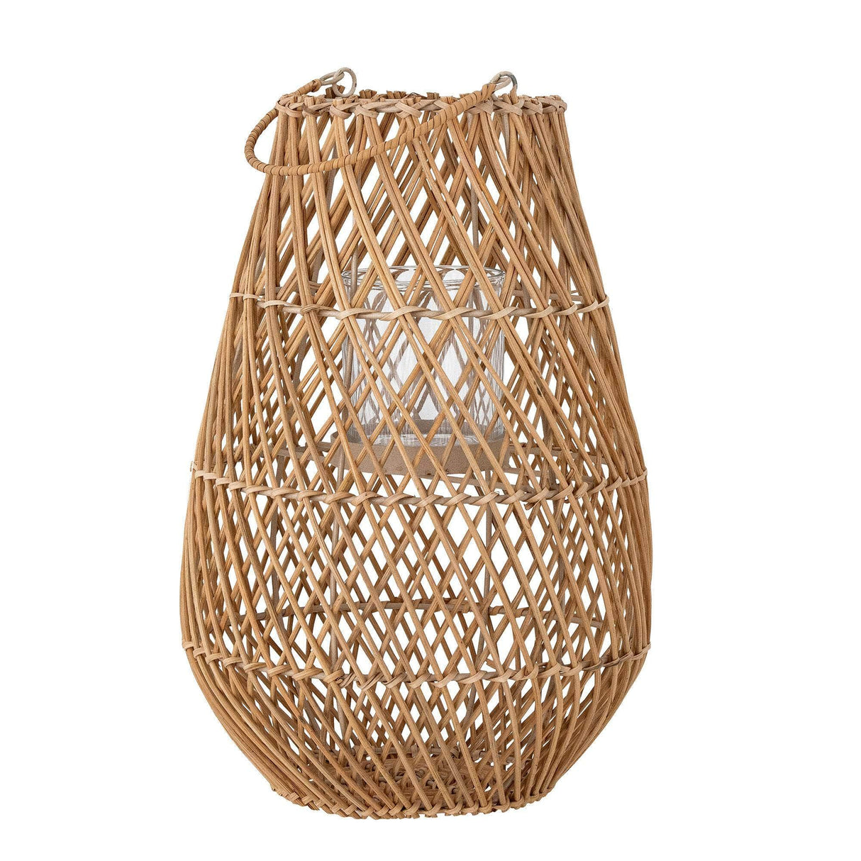 Creative Collection Edin Lanterne m/Glas, Natur, Rattan
