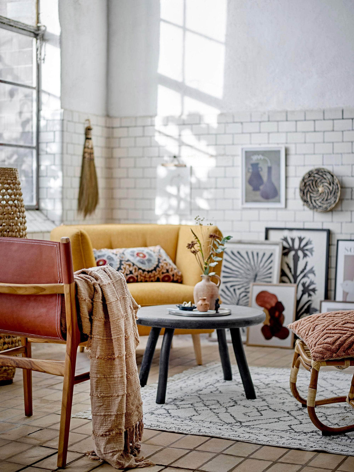 Bloomingville Aprilia Pude, Brun, Bomuld