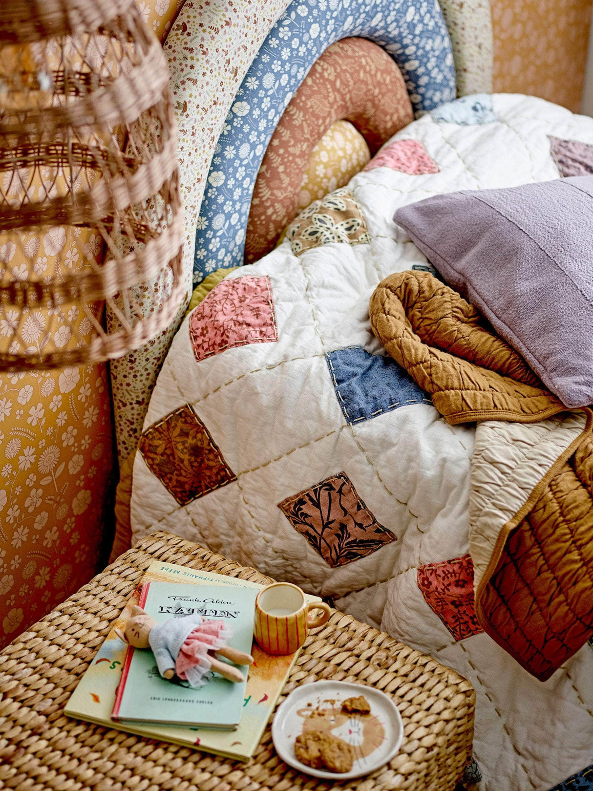 Bloomingville MINI Baille Tæppe, Brun, Bomuld OEKO-TEX®