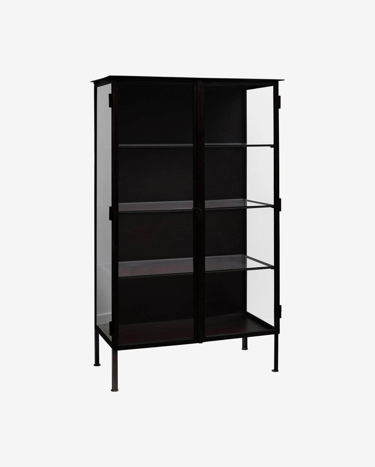 Nordal OREGON cabinet, black iron, 2 doors