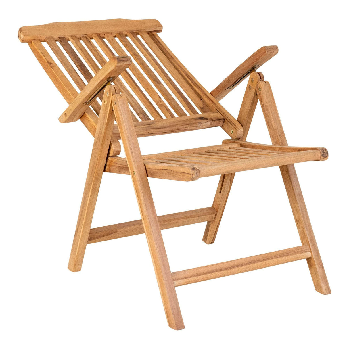 House Nordic Elche Teak 5-position Stol - Sæt af 2