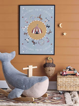 Bloomingville MINI Moby Gyngehest, Hval, Blå, Polyester
