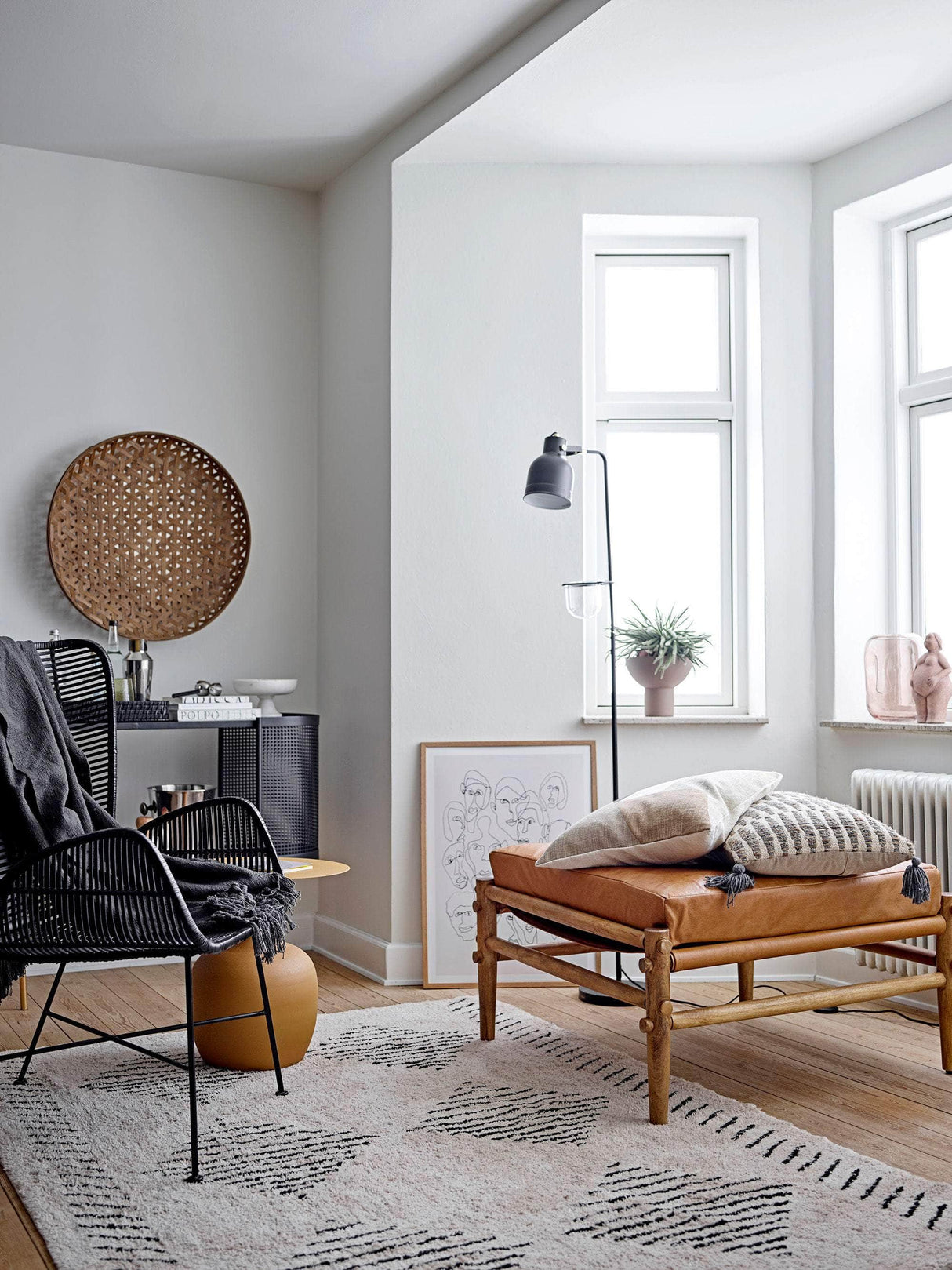 Bloomingville Eris Skål, Hvid, Marmor