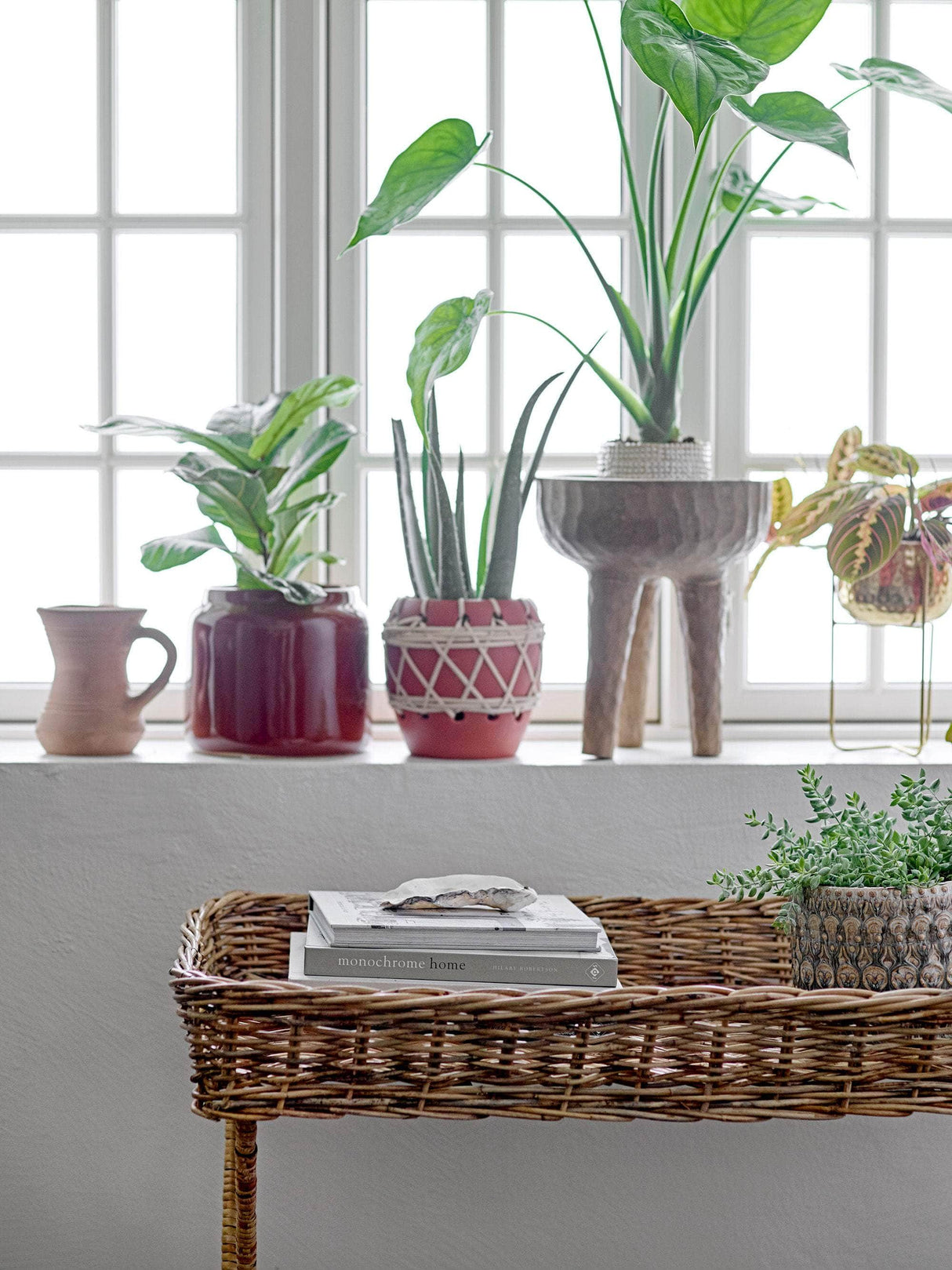 Bloomingville Jobran Urtepotteskjuler, Grøn, Stentøj