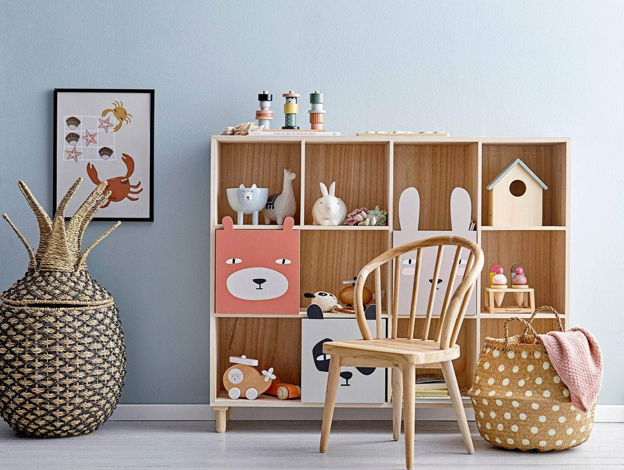 Bloomingville MINI Rosamaj Kurv m/Låg, Sort, Pandan