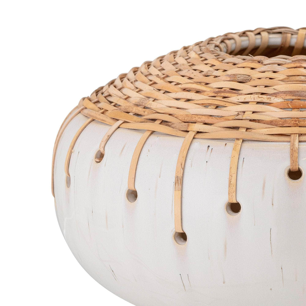 Bloomingville Kang Deko Vase, Hvid, Keramik