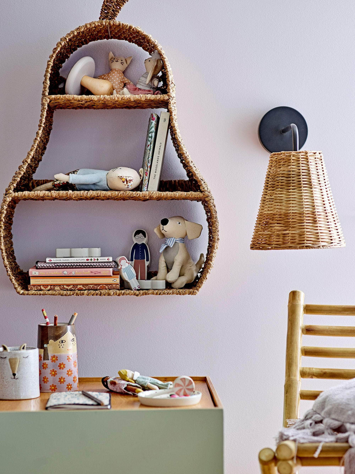 Bloomingville MINI Favne Sidebord, Grøn, Krydsfiner