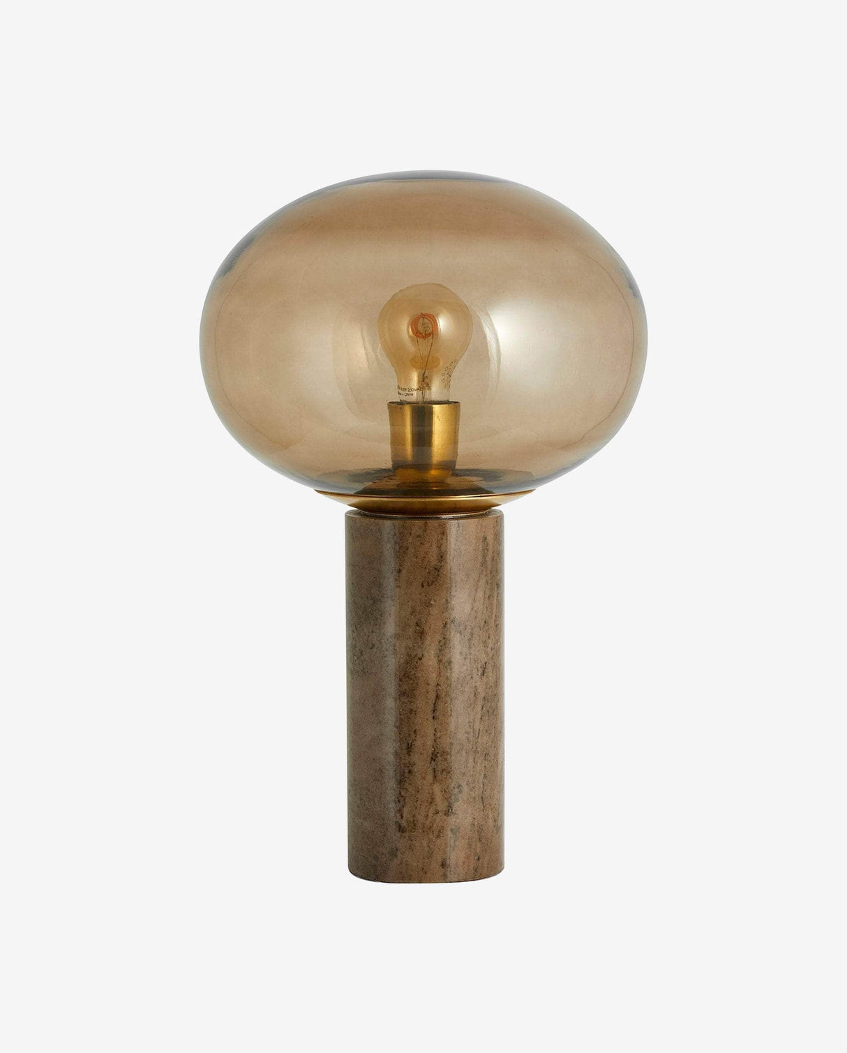 Nordal BES table lamp, smoked w/marble