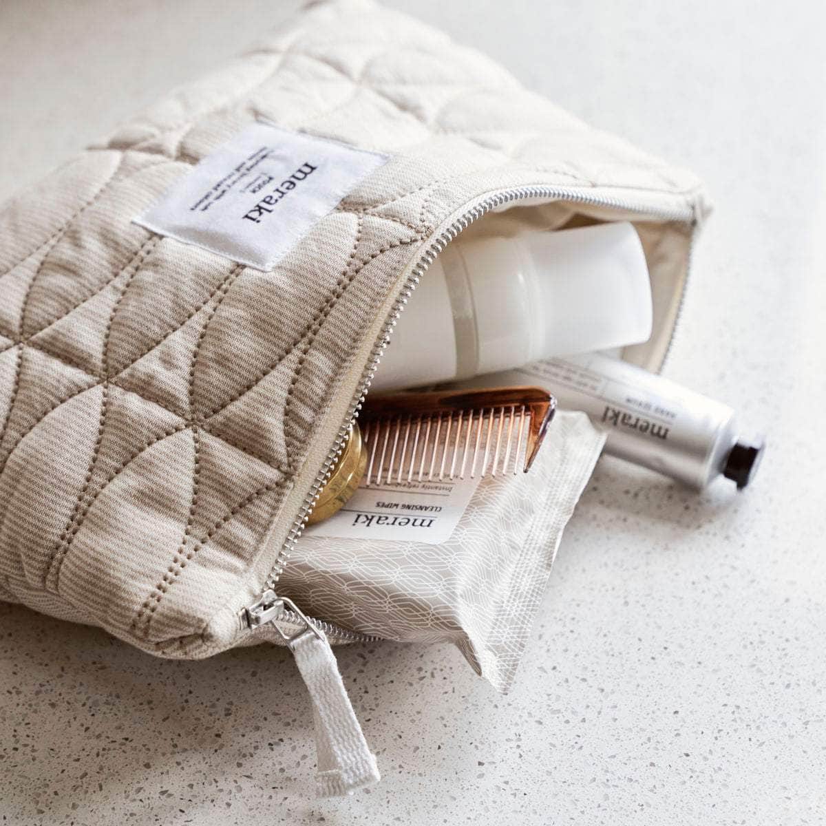 Meraki Makeup pung, Mentha, Off white/safari