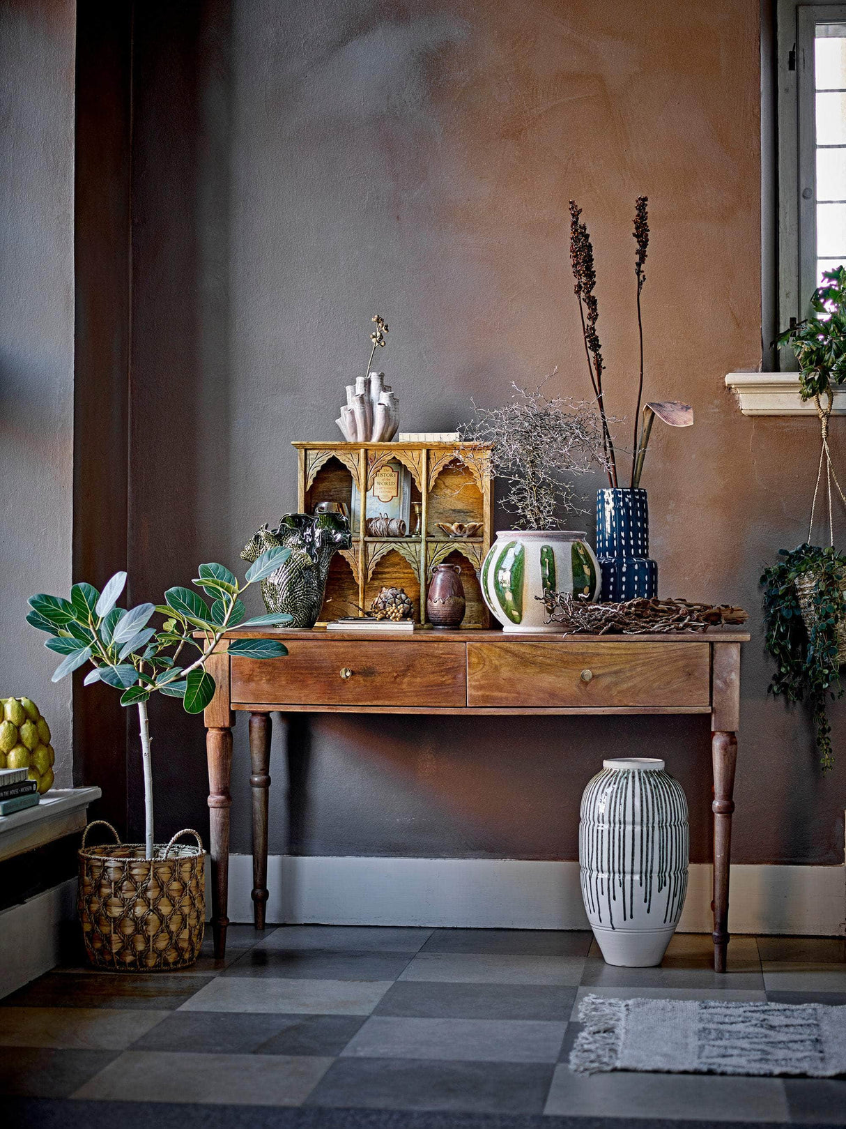 Creative Collection Safiya Vase, Grøn, Stentøj